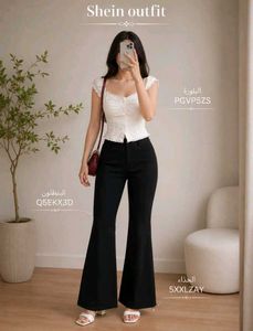 Stylish Black Flare Jeans
