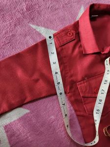Boys' Red Kurta Pajama Set