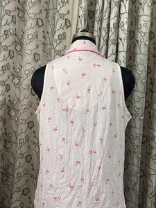 Sleeveless Flamingo Pajama Top