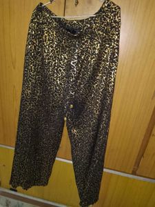 Black &amp; Gold Patterned Pants