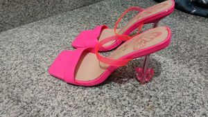 Hot Pink Butterfly Detail Heels