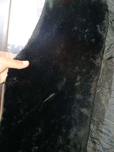 Faux Half Stylish Black Coat cum Fur outer