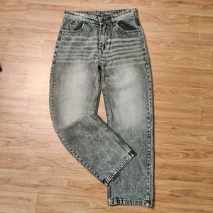 Grey Acid Wash Denim Jeans