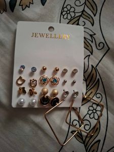 Assorted Stud & Hoop Earrings Set