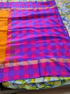 Co-optex Checkered Silk Saree