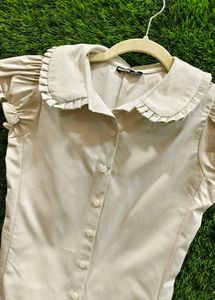 Cream Peter Pan Collar Blouse