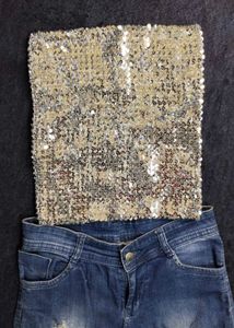Sequin Embellished tube top