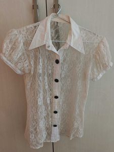 Elegant White Lace shirt
