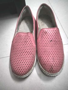 Pink Star Slip-On Shoes