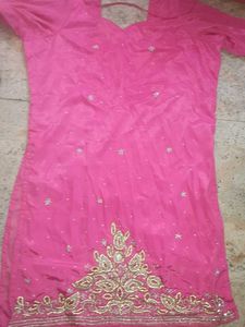 Pink Embroidered Kurta