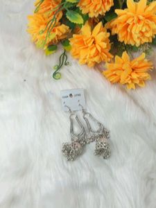 multi designer antic  lock silk handmade earrings