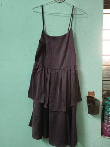 Chic Purple Tiered Mini Dress