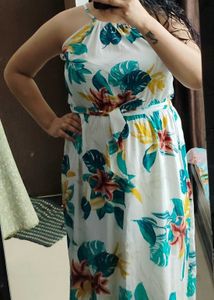 Floral White Dress