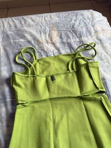 Lime Green Cropped Tank Top