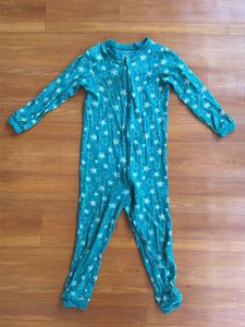 Cozy Star Print Footed Pajamas