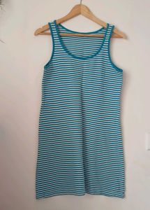 Striped Tank Dress - Blue & White