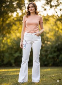 White Flare Jeans