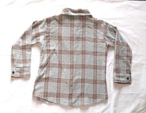 Grey Plaid Flannel Shirt