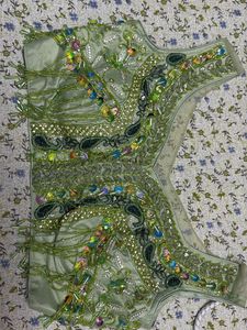 Designer Embellished Silk Blouse