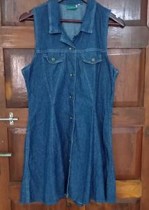 Sleeveless Denim Dress