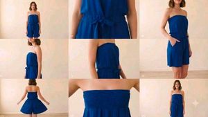 Vibrant Blue Strapless Mini Dress