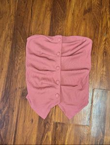 Chic Textured Strapless Top