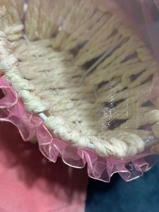 Premium Woven Gift Hamper Basket with Pink Organza