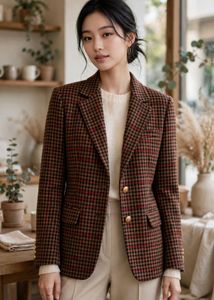Classic Plaid Oversized Blazer