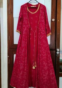 2 pieces Pink Red Kurta Set