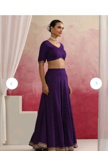 Vibrant Purple Polka Dot Lehenga Choli Set
