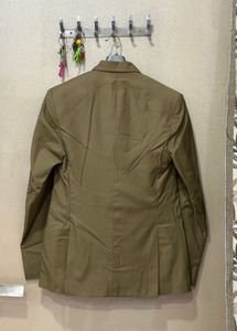 Men's Khaki two piece suit.