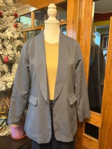 Grey Shawl Collar Blazer