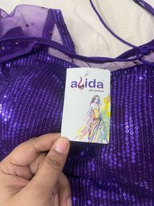 Sparkling Purple Sequin Blouse