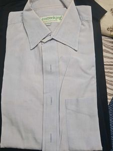 Cottonking Men's Light Blue Formal Shirt