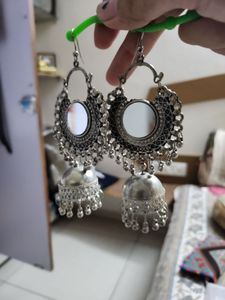 Silver Jhumka Earrings!!