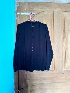 Elegant Black Button-Down Blouse