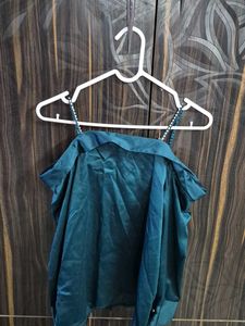 Elegant Off-Shoulder Satin Blouse
