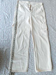 Cream Cargo Pants