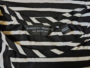 Black and White Striped Top