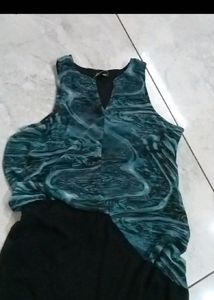 Stylish Abstract Print Sleeveless Dress