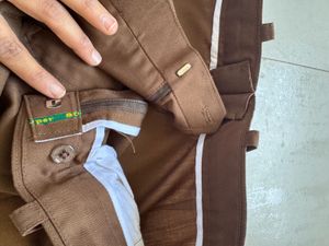 Classic Brown Pleated Trousers