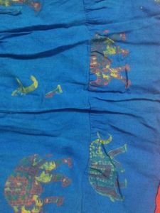 Bohemian Blue Printed Ethnic Skirt for baby girls