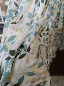 Flowy Leaf Print Midi Dress