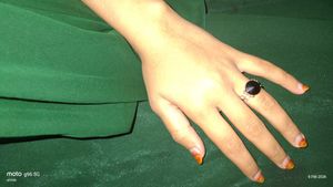 Statement Ring with Black Stone diamond jwellery