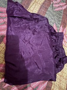 Wine Purple Embroidered Suit Set
