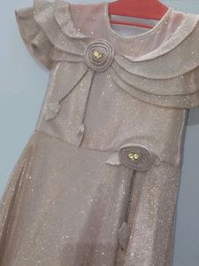 Glitter Gown For Girls With CanCan Shown In Pictur
