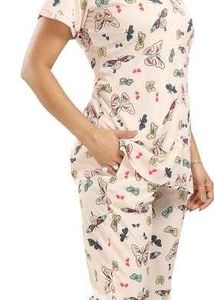 Cute Butterfly Print Pajama Set