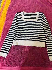 Chic Striped Long Sleeve Top