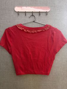 Ribbed Pink Cropped Cardigan