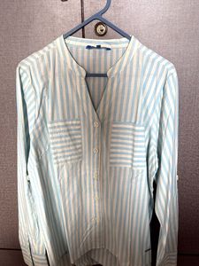 Striped Button-Up Shirt